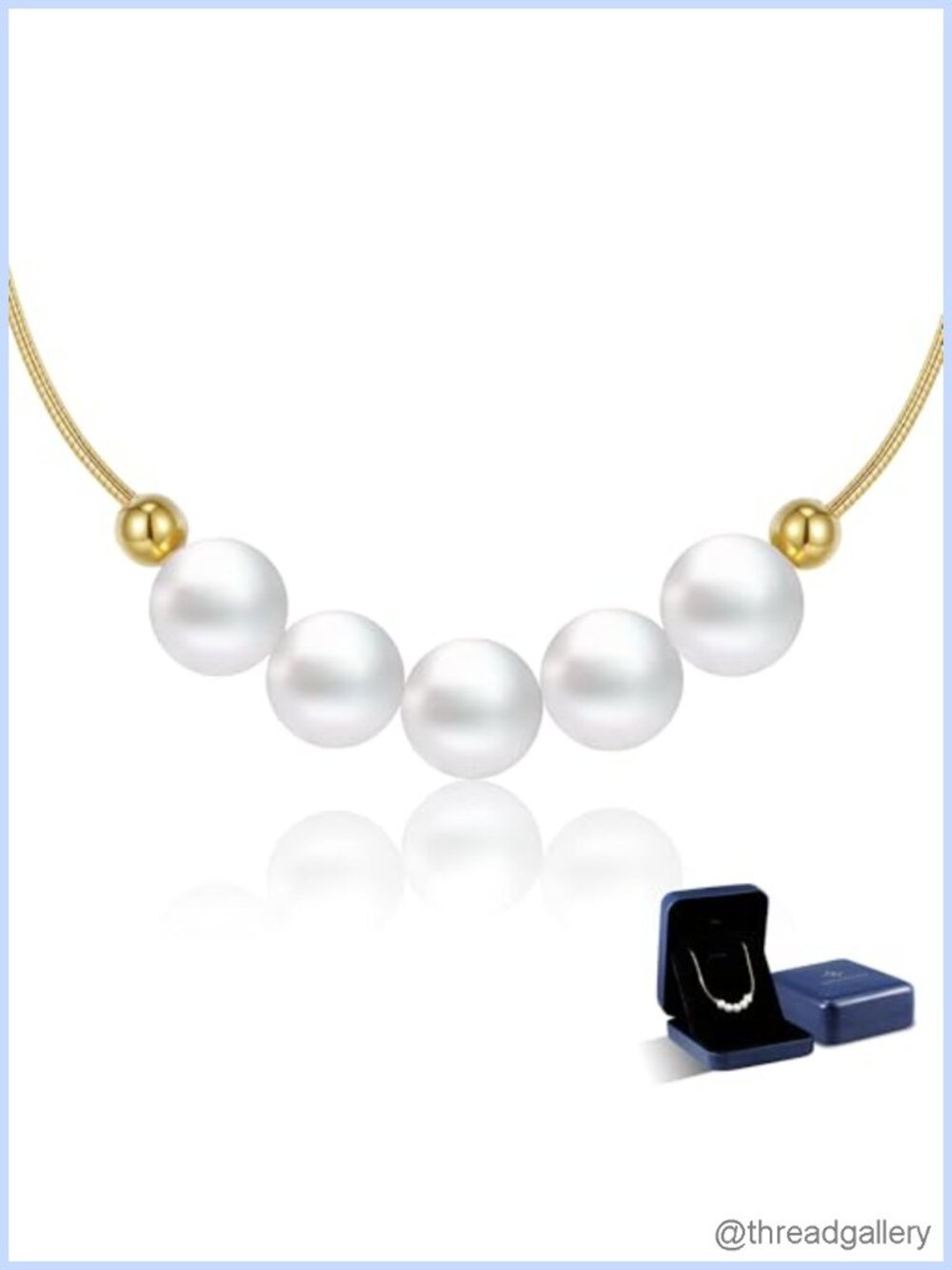Edison Freshwater Pearl Necklace 925 Sterling Silver 18K Gold Plated